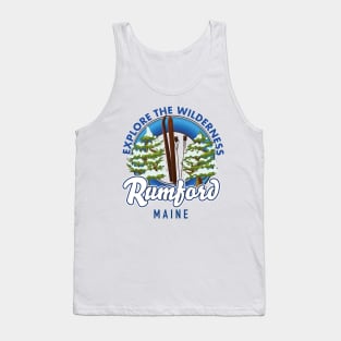 Rumford Maine Ski travel logo. Tank Top